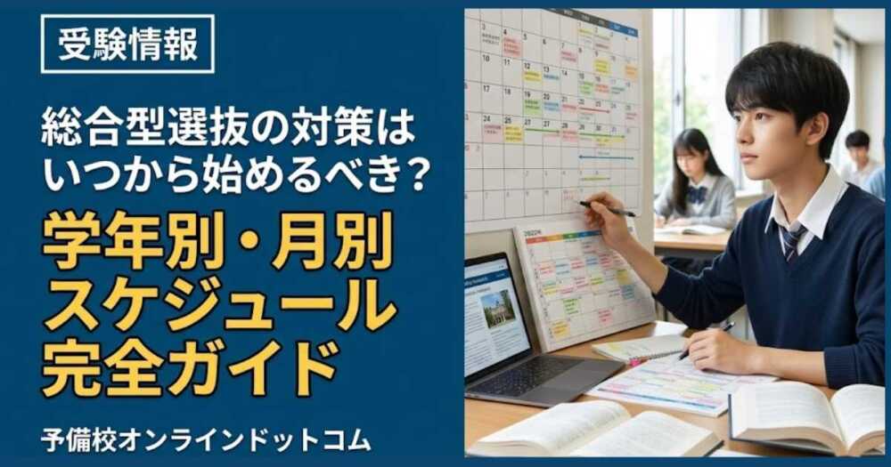 総合型選抜の対策はいつから始めるべき？学年別・月別スケジュール完全ガイド