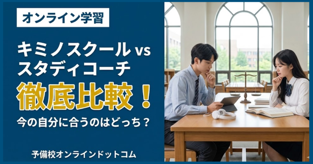 キミノスクール vs スタディコーチ徹底比較！今の自分に合うのはどっち？